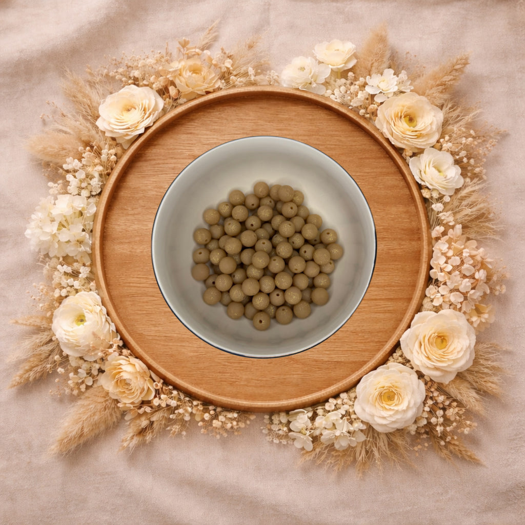 Perle pailleté 12mm