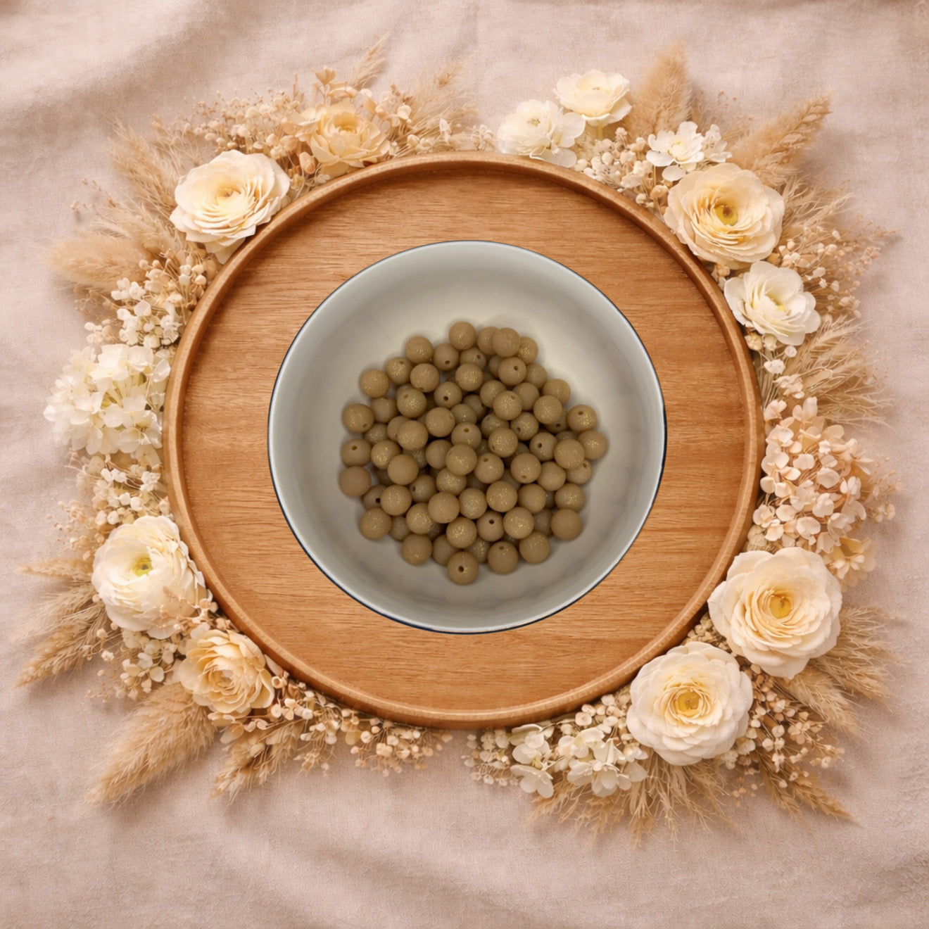 Perle pailleté 12mm